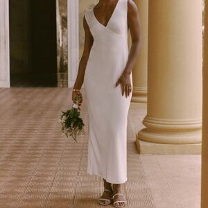 Abercrombie & Fitch One Shoulder Cream Dress